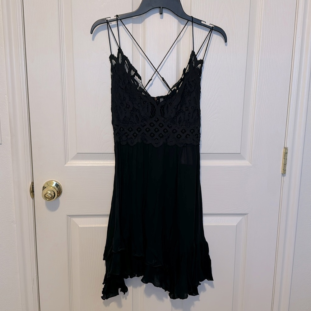 Free people black lacy dress